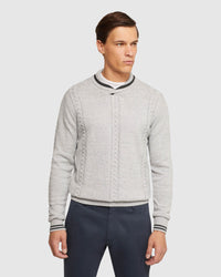 MILO COLLARED KNIT PULLOVER MENS KNITWEAR