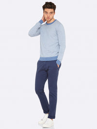 ROBBIE STRIPED KNIT PULLOVER GREY