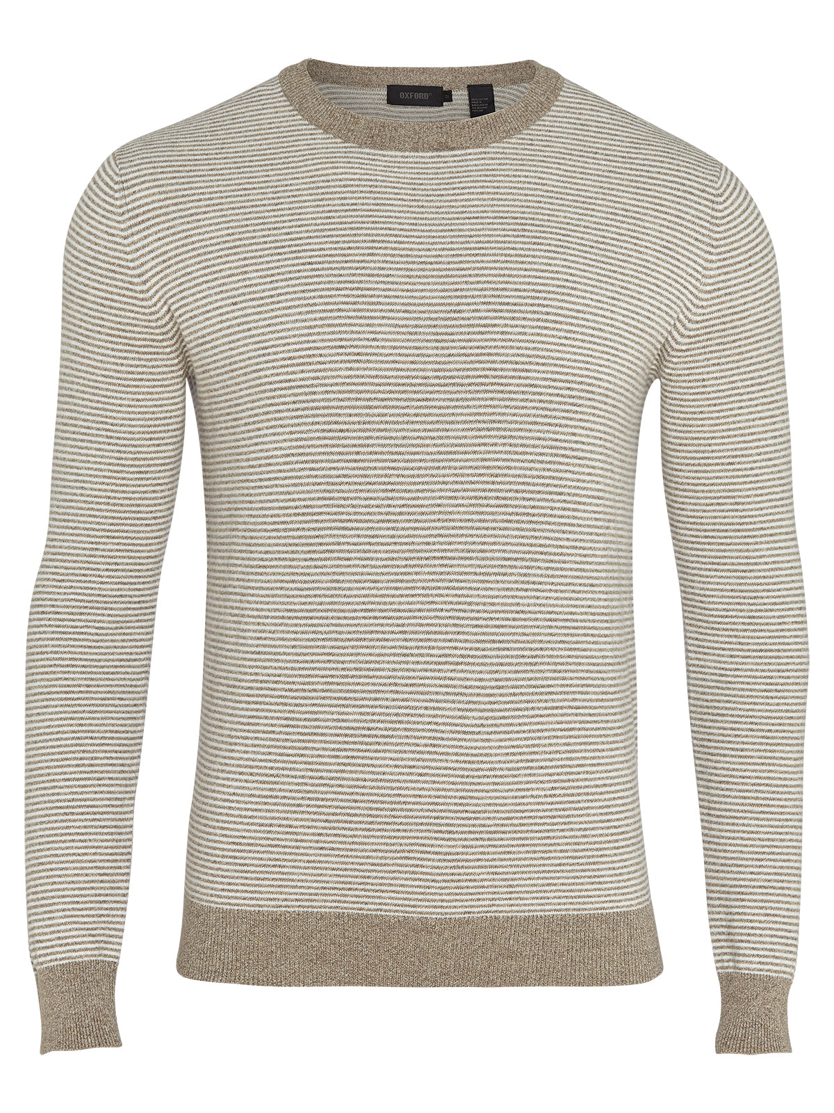 ROBBIE STRIPED KNIT PULLOVER GREY