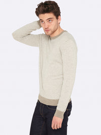 ROBBIE STRIPED KNIT PULLOVER GREY