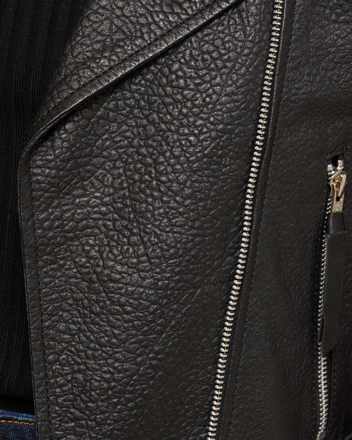 SANDY TEXTURED LEATHER JACKET WOMENS SUITS JKTS COATS