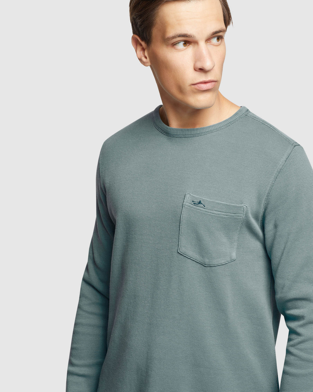ALBERT WAFFLE CREW NECK L/S TEE MENS KNITS