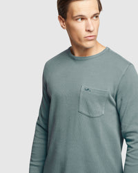 ALBERT WAFFLE CREW NECK L/S TEE MENS KNITS