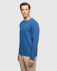 ALBERT WAFFLE CREW NECK L/S TEE MENS KNITS
