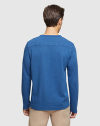 ALBERT WAFFLE CREW NECK L/S TEE MENS KNITS