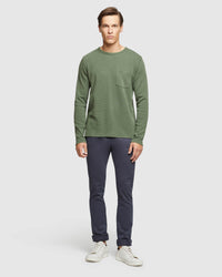 ALBERT WAFFLE CREW NECK L/S TEE MENS KNITS