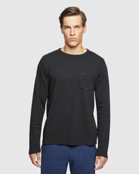 ALBERT WAFFLE CREW NECK L/S TEE MENS KNITS