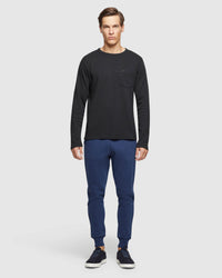 ALBERT WAFFLE CREW NECK L/S TEE MENS KNITS