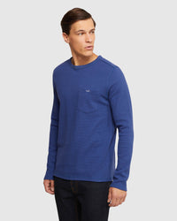 ALBERT WAFFLE LONG SLEEVE TEE MENS KNITS