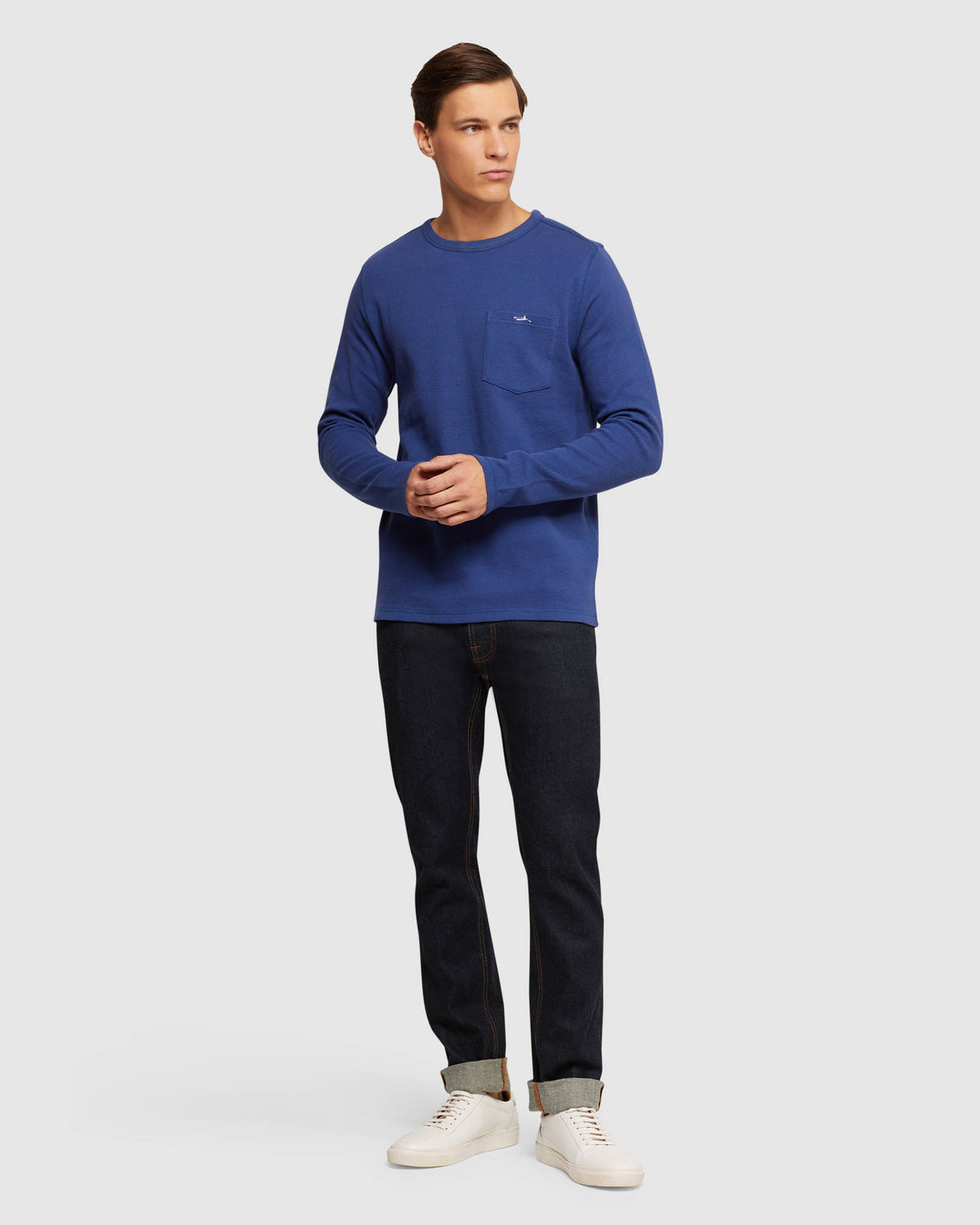 ALBERT WAFFLE LONG SLEEVE TEE MENS KNITS