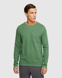 ALBERT WAFFLE LONG SLEEVE TEE MENS KNITS