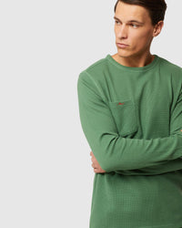 ALBERT WAFFLE LONG SLEEVE TEE MENS KNITS