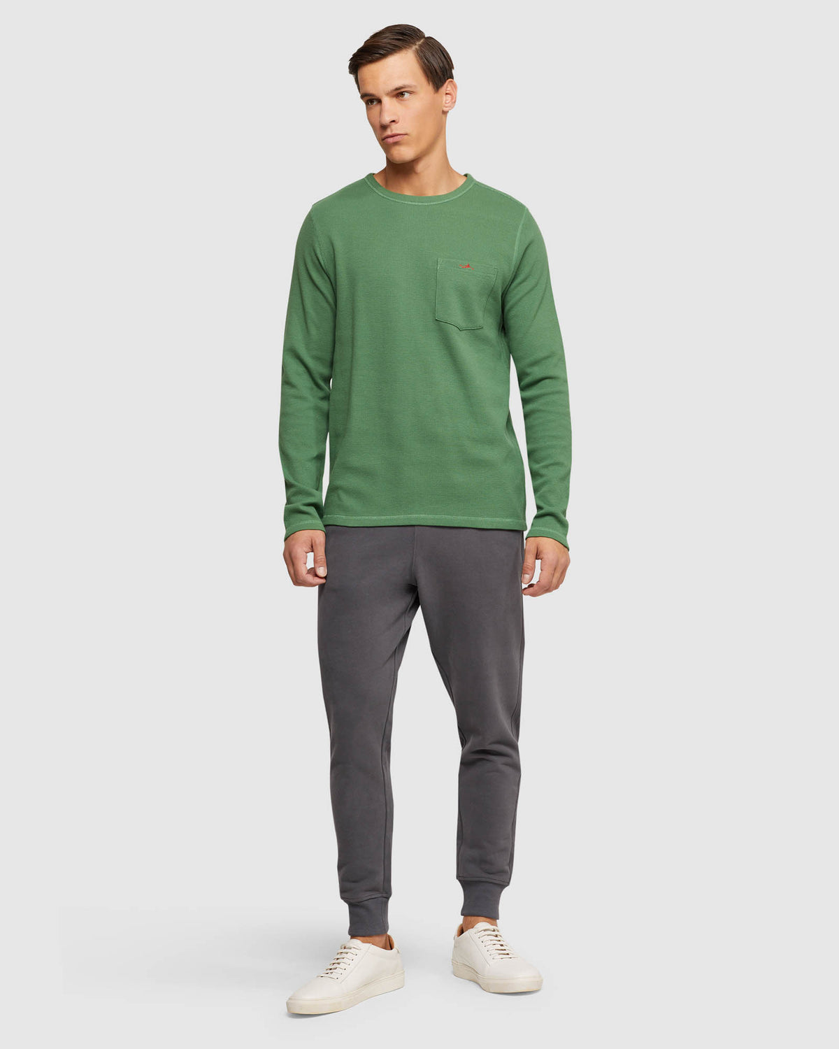 ALBERT WAFFLE LONG SLEEVE TEE MENS KNITS