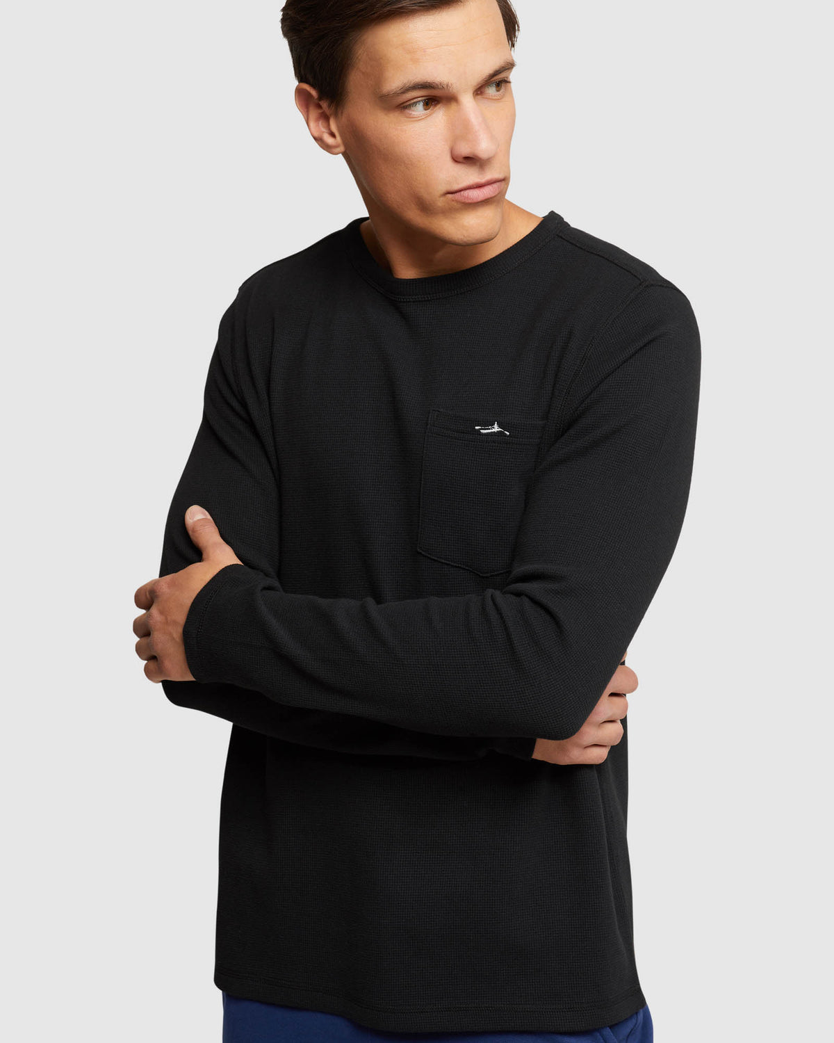 ALBERT WAFFLE LONG SLEEVE TEE MENS KNITS