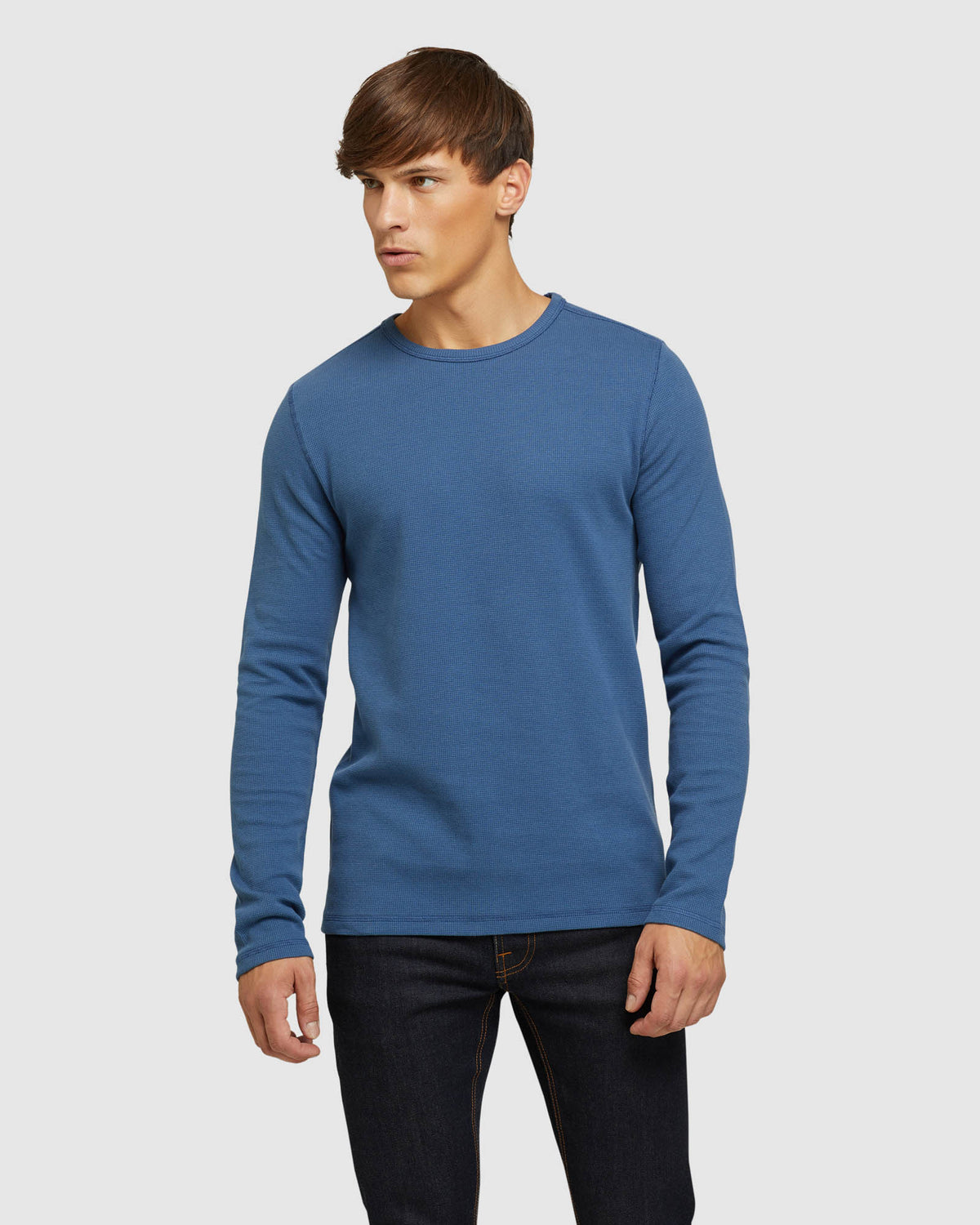 ALBERT WAFFLE CREW NECK LONG SLEEVE