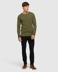 ALBERT WAFFLE CREW NECK LONG SLEEVE