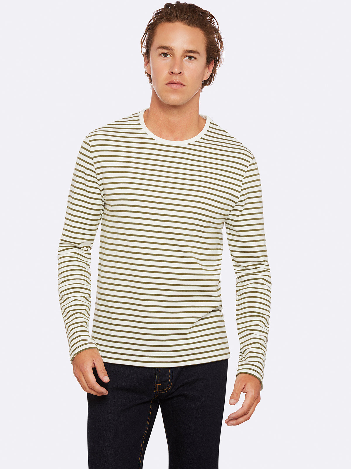 PARKER STRIPED CREW NECK T-SHIRT