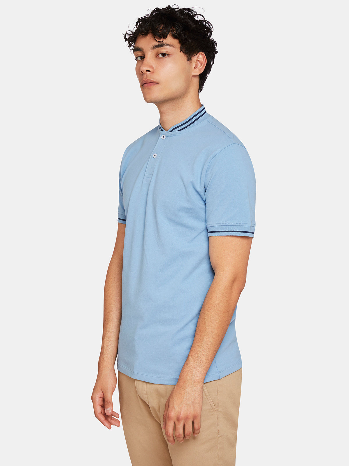 MILES PIQUE POLO SKY