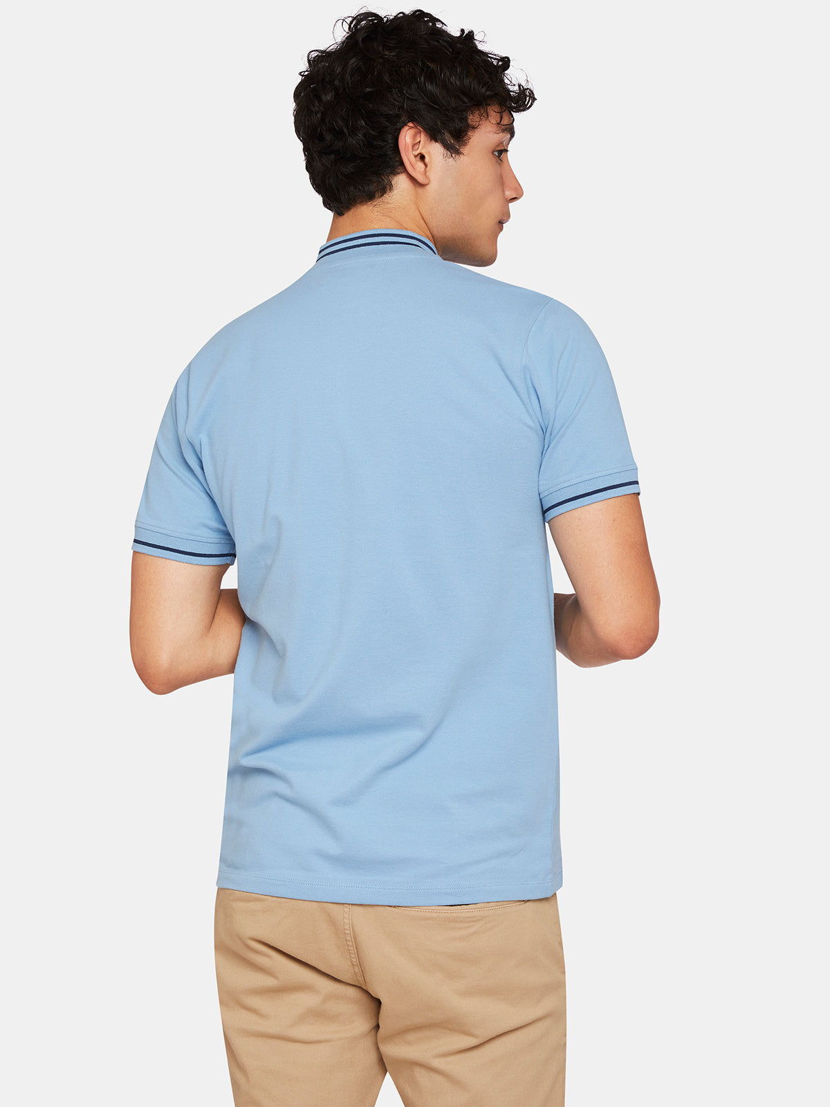 MILES PIQUE POLO SKY