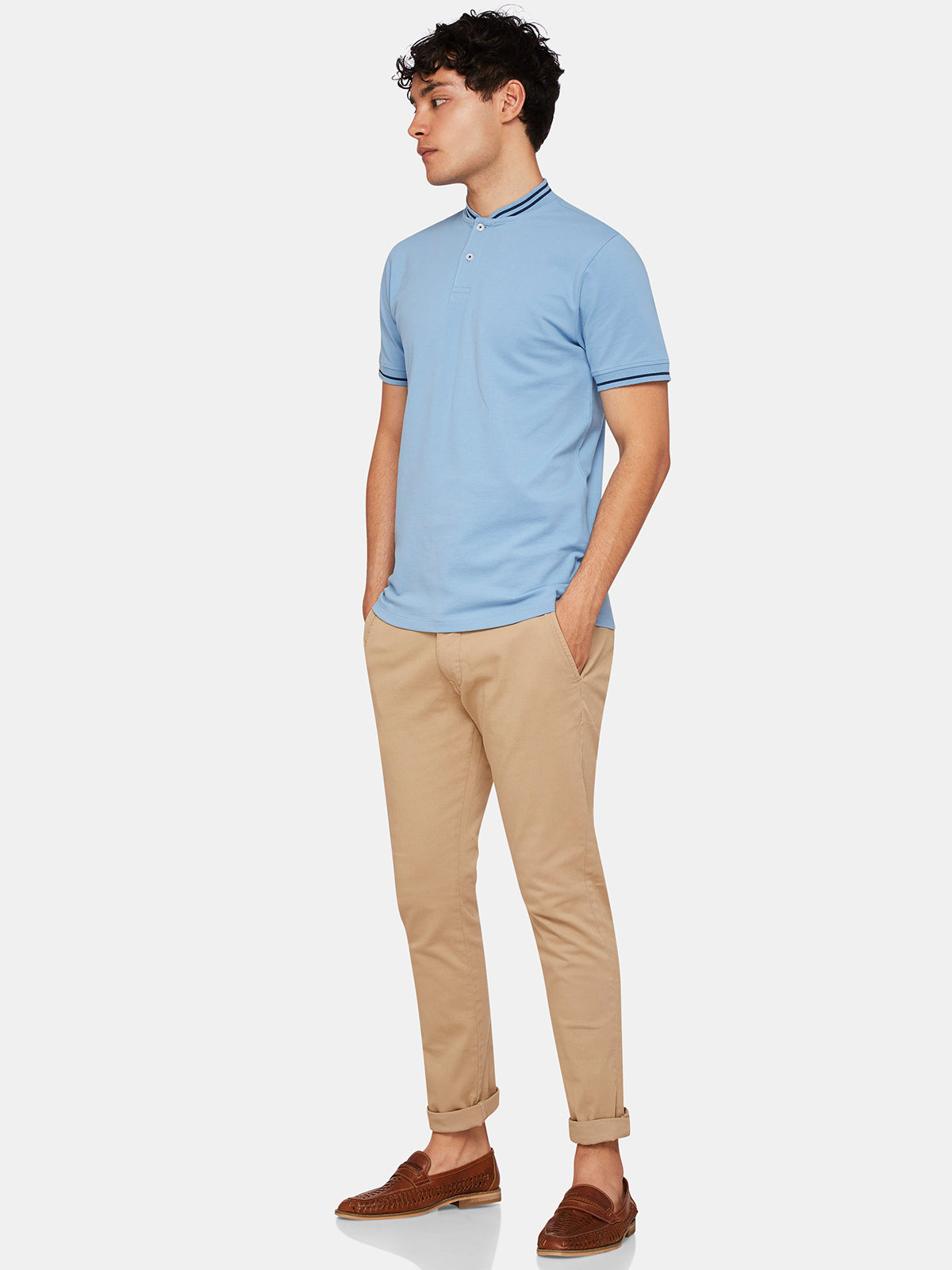 MILES PIQUE POLO SKY