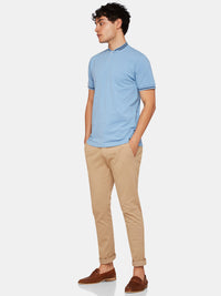 MILES PIQUE POLO SKY