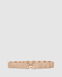 TYRA RUCHED LEATHER BELT WOMENS ACCESSORIES