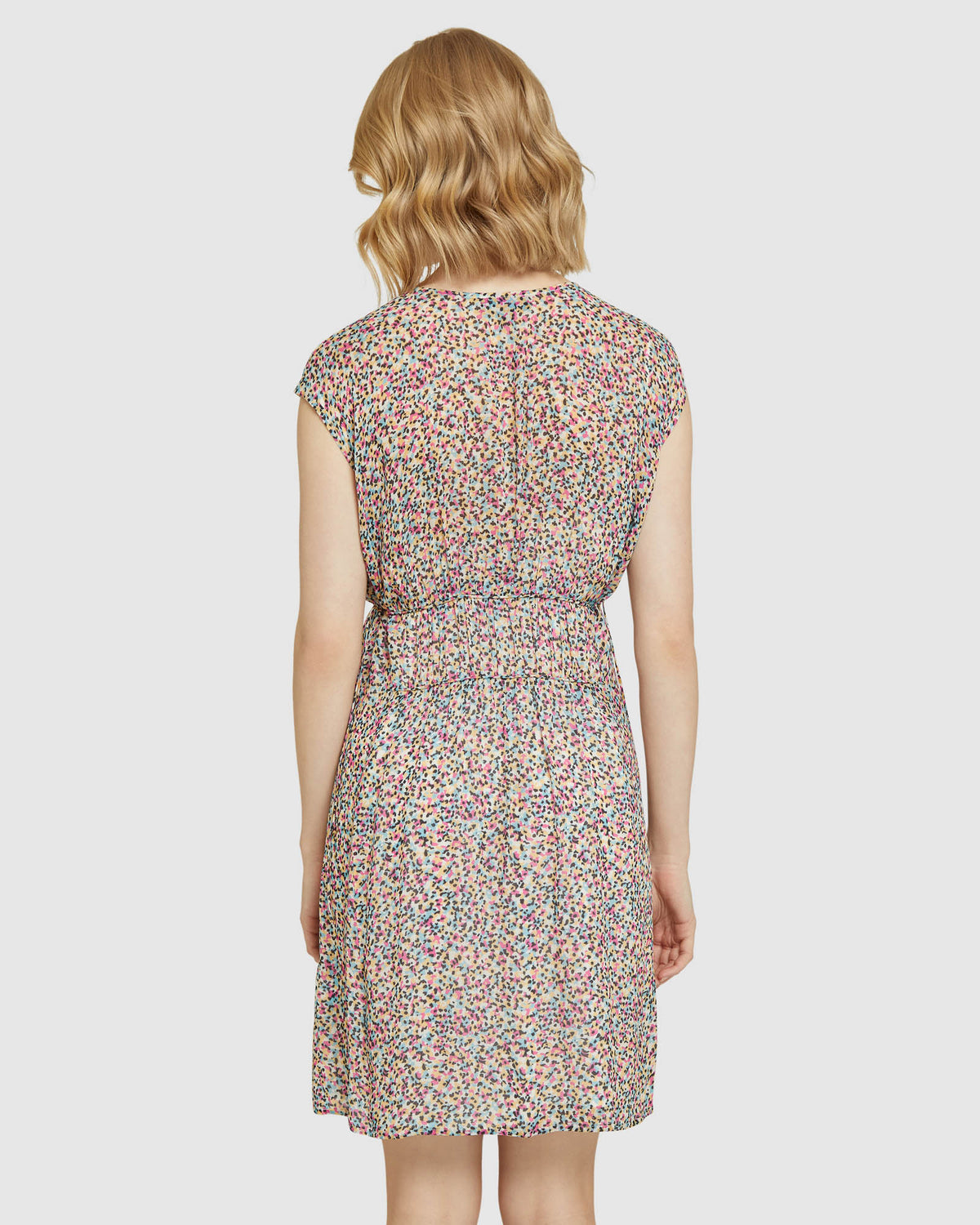 ARIALLA SPOT DRESS PINK MULTI