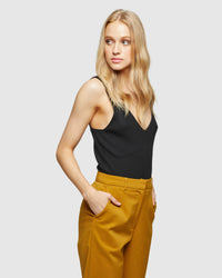 MILA RIB SINGLET WOMENS KNITWEAR