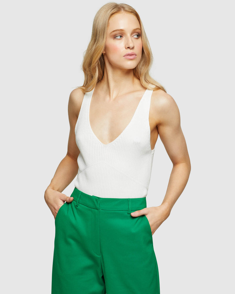 MILA RIB SINGLET WOMENS KNITWEAR