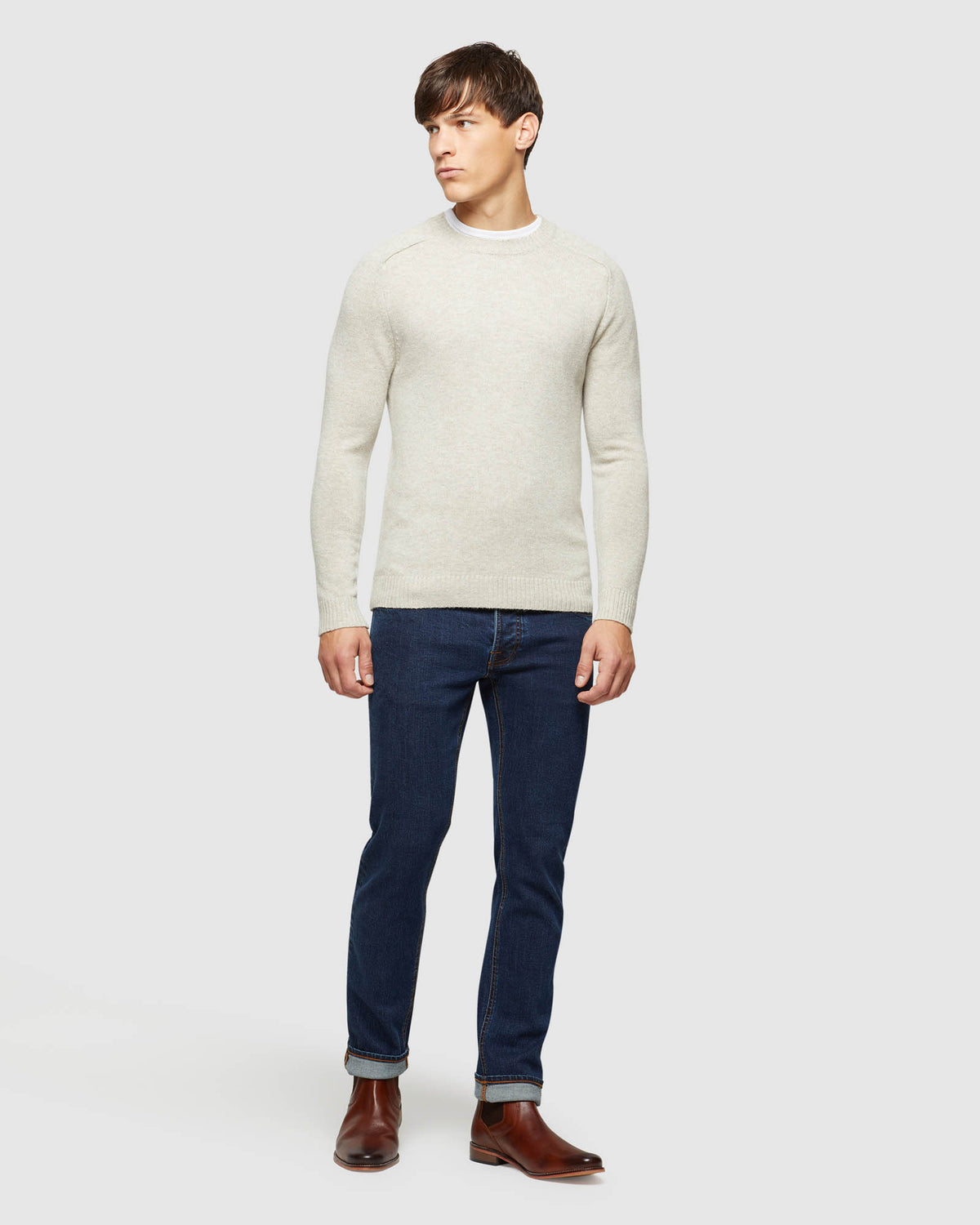 RITCHIE CREW NECK LAMBSWOOL KNIT MENS KNITWEAR