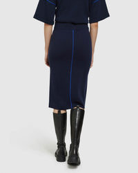 HARPER PIPING DETAIL KNIT TUBE SKT WOMENS SKIRTS