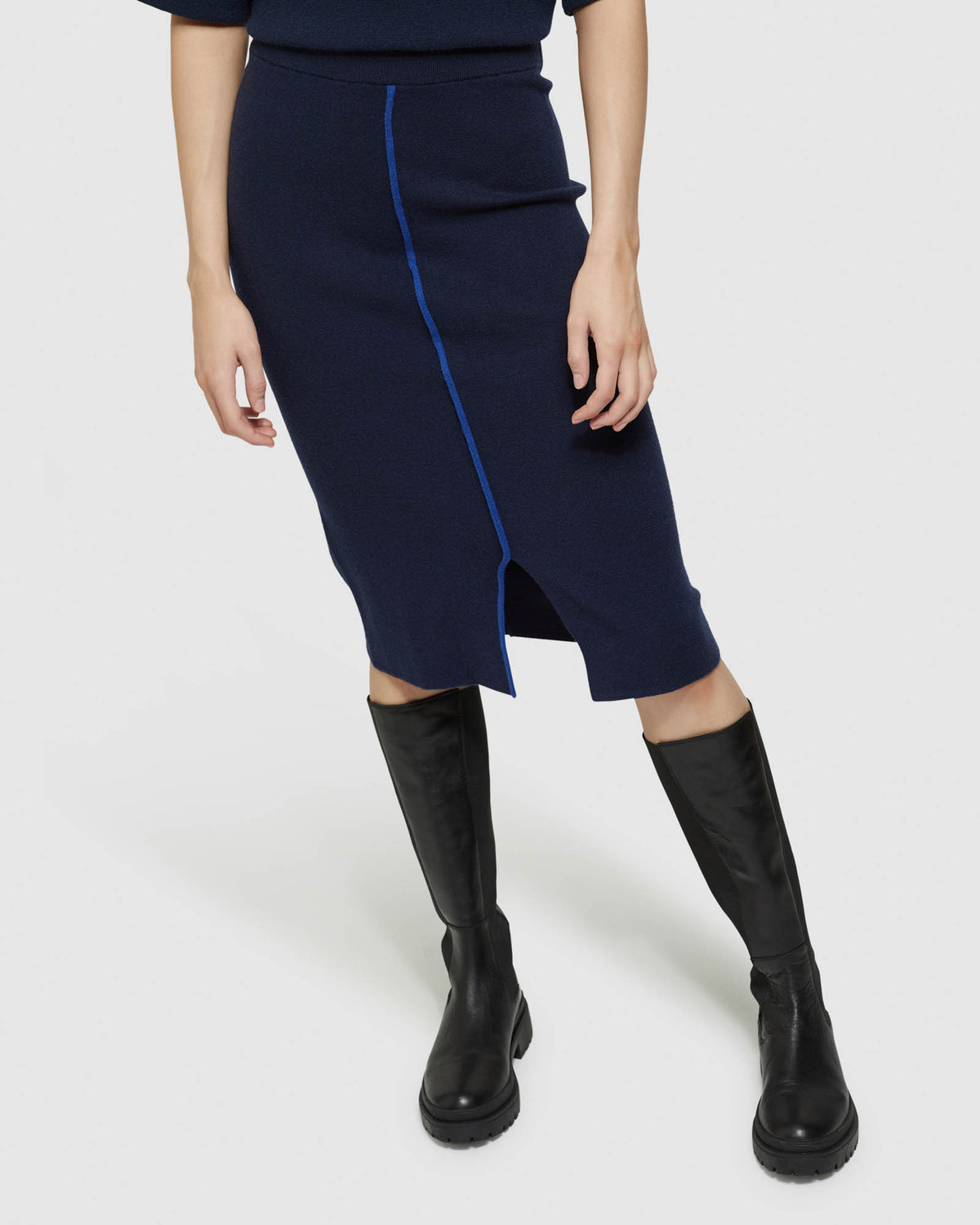 HARPER PIPING DETAIL KNIT TUBE SKT WOMENS SKIRTS