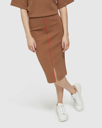 HARPER PIPING DETAIL KNIT TUBE SKT WOMENS SKIRTS