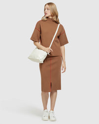 HARPER PIPING DETAIL KNIT TUBE SKT WOMENS SKIRTS