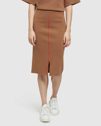 HARPER PIPING DETAIL KNIT TUBE SKT WOMENS SKIRTS