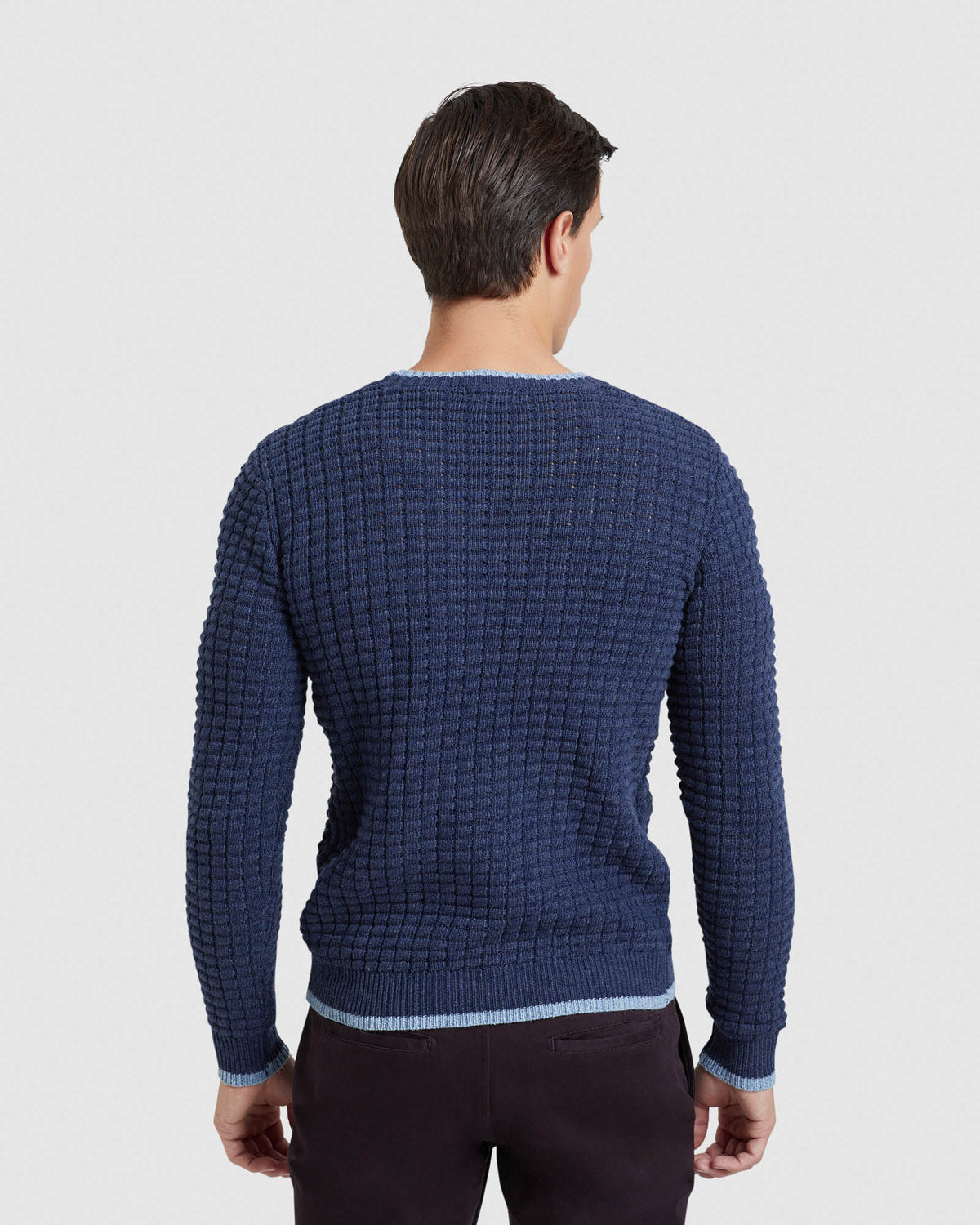TOMMY WAFFLE CREW NECK KNIT MENS KNITWEAR