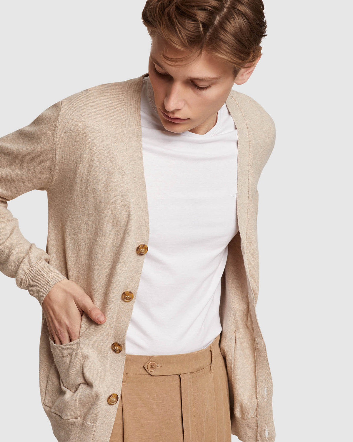 BRADLEY CASHMERE BLEND CARDIGAN MENS KNITWEAR