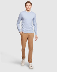 CREW NECK COTTON CASHMERE PULLOVER MENS KNITWEAR