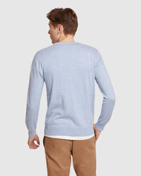 CREW NECK COTTON CASHMERE PULLOVER MENS KNITWEAR