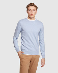 CREW NECK COTTON CASHMERE PULLOVER MENS KNITWEAR