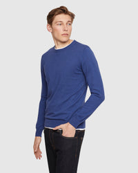 CREW NECK COTTON CASHMERE PULLOVER MENS KNITWEAR