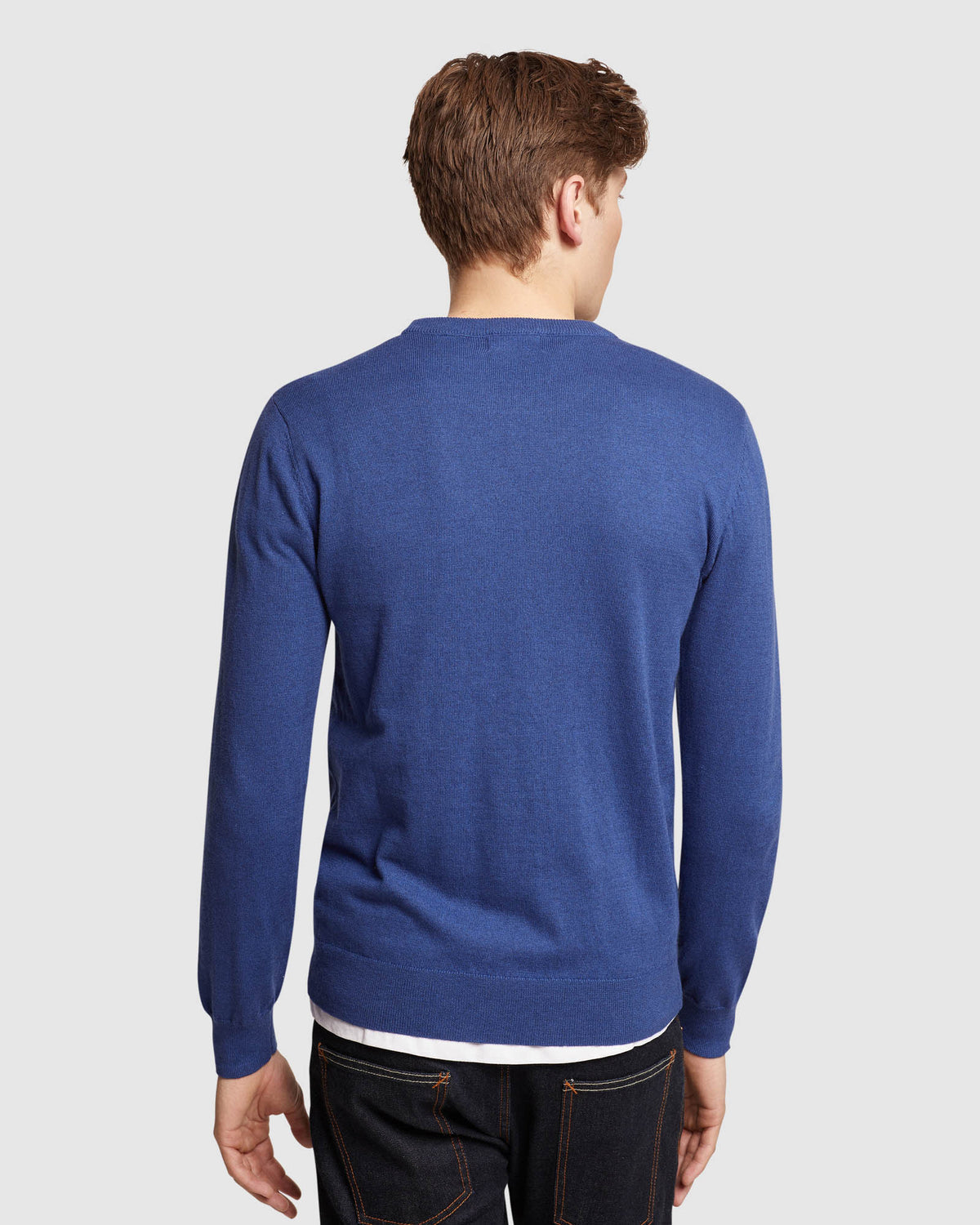CREW NECK COTTON CASHMERE PULLOVER MENS KNITWEAR