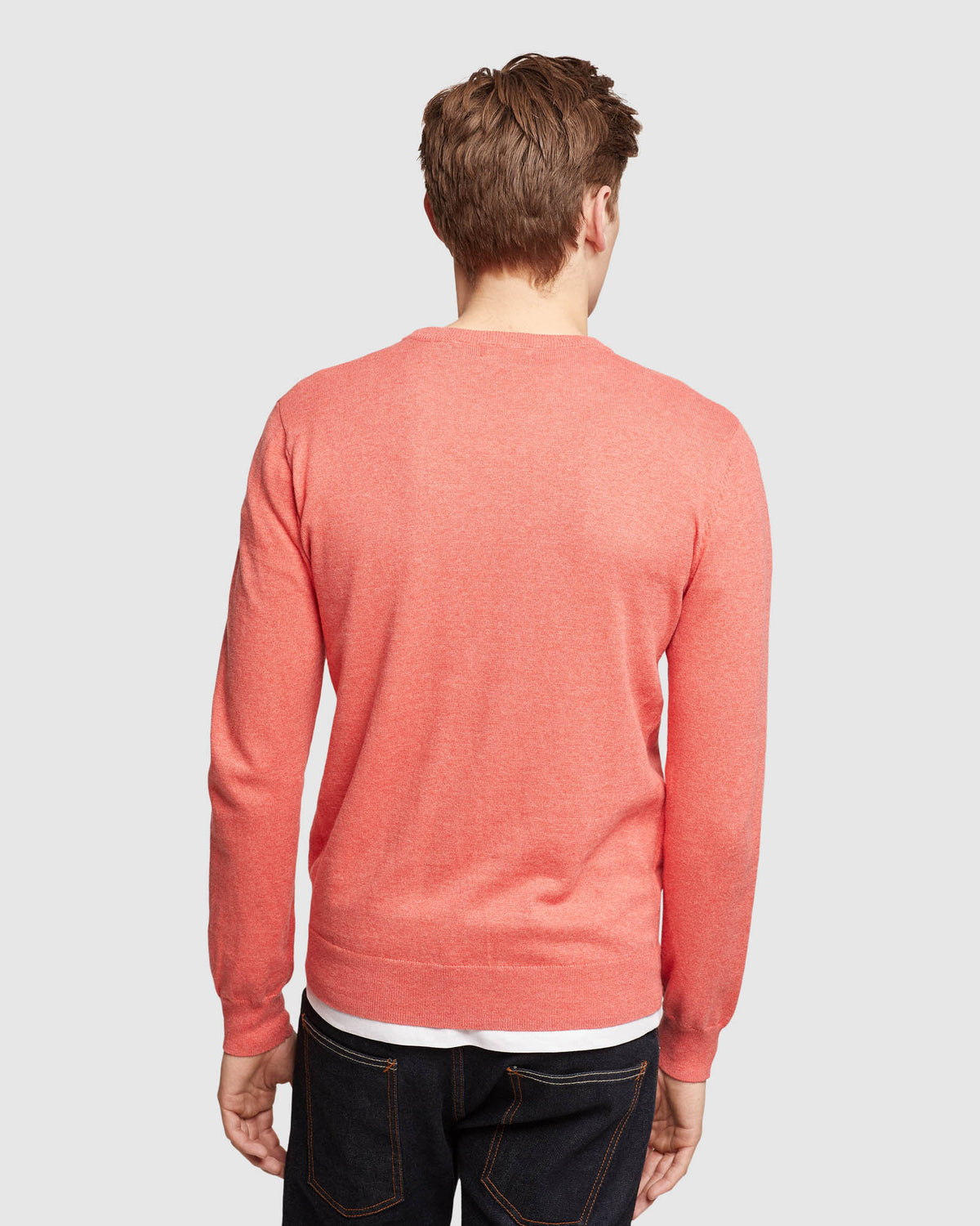 CREW NECK COTTON CASHMERE PULLOVER MENS KNITWEAR