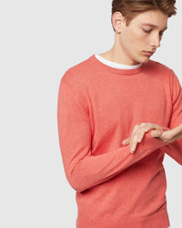 CREW NECK COTTON CASHMERE PULLOVER MENS KNITWEAR