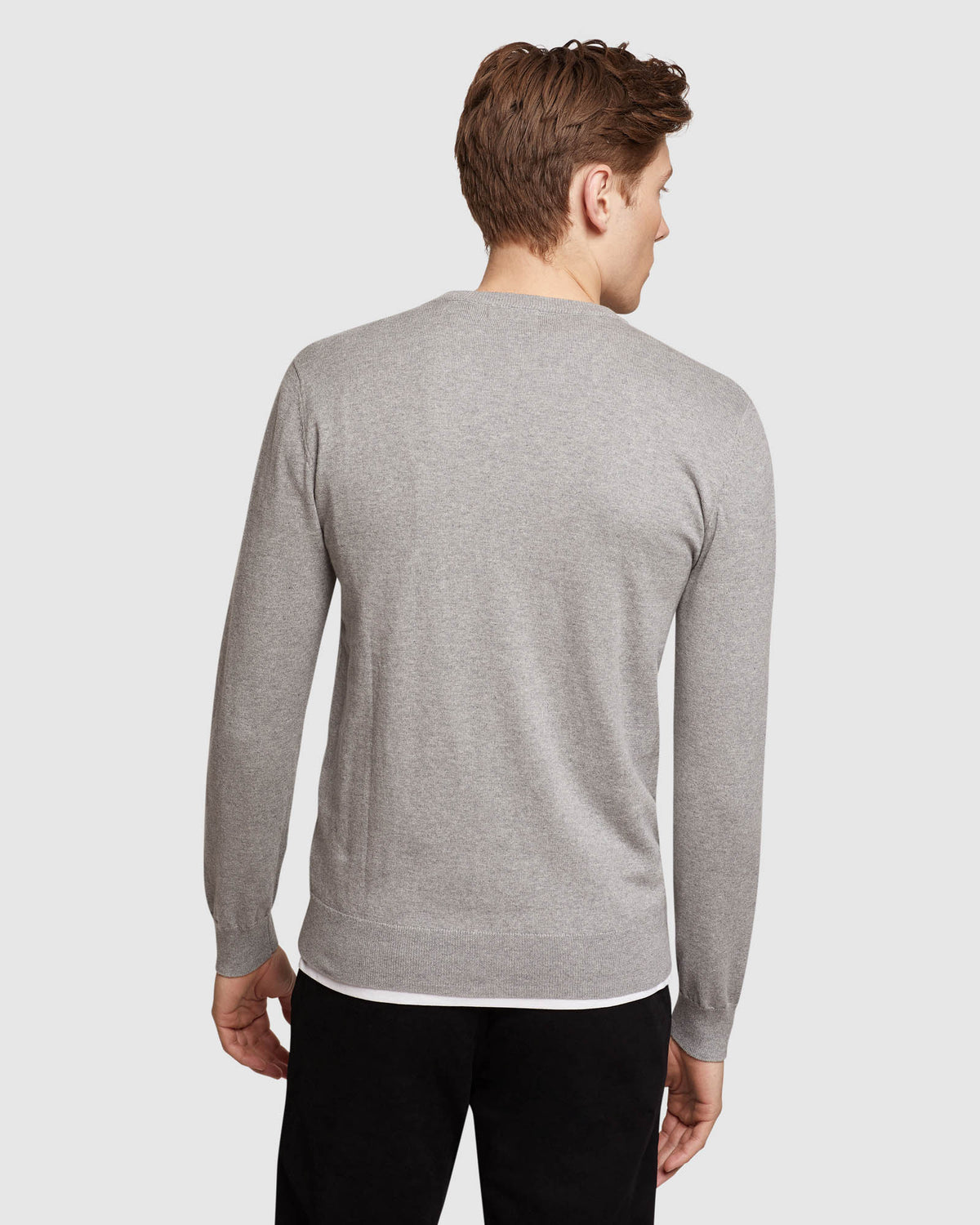 CREW NECK COTTON CASHMERE PULLOVER MENS KNITWEAR