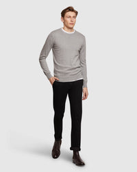 CREW NECK COTTON CASHMERE PULLOVER MENS KNITWEAR