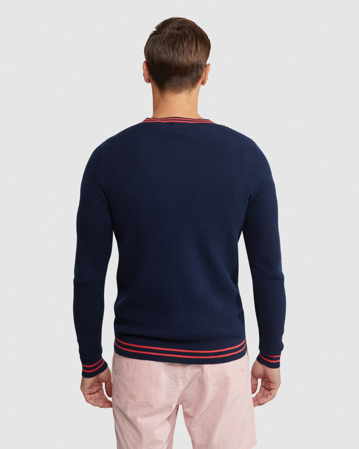 JACK TEXTURED COTTON TIPPING KNIT MENS KNITWEAR
