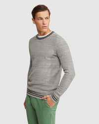 JACK TEXTURED COTTON TIPPING KNIT MENS KNITWEAR