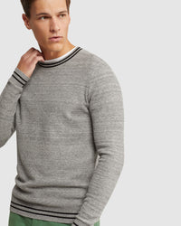 JACK TEXTURED COTTON TIPPING KNIT MENS KNITWEAR