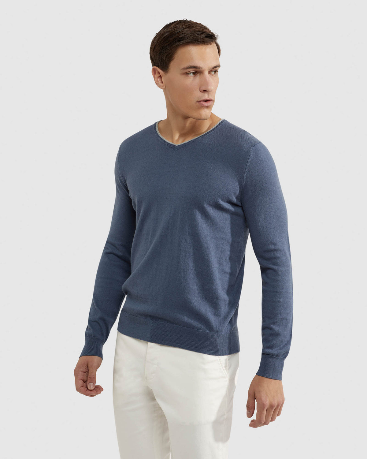 LENNY VNECK CASHMERE BLEND PULLOVER MENS KNITWEAR